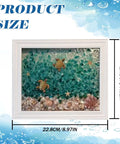 DIY Mosaic Kit For Adults With Sea Glass And Resin, Turtle Design in Frame, 22.8cm x 17.8cm, Ideal for Creative Projects and Relaxing Hobby