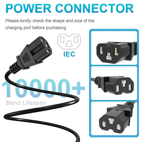 High Efficiency 59V 1.8A Lead Acid Battery Charger For 48V 12Ah Electric Bicycle Battery With 3 Hole Plug layout