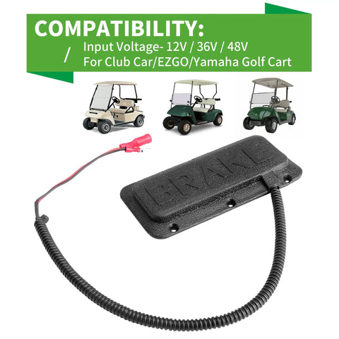 Built Like A Tank Premium Quality Universal Golf Cart Brake Light Switch Pad Mount for Yamaha Ezgo Club Car with cable attachment