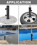 Universal Outdoor Umbrella Stand Heavy Duty Steel Tube Holder For Cement And Granite Boards DIY Tabletop Base Application