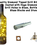 Half Inch Glass Drill Bit For Bottles With Diamond Hole Saw For Bottle Lights And Lamp Kits Drill Guide, glass bottle with lights