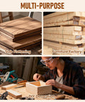 Collage showing router sled for flattening slabs 48 inch with HDPE benchtop and woodworking applications.