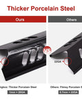 Comparison of 15 Inch Porcelain Grill Heat Shields Replacement Set For Backyard Barbecue Grills; thick vs flimsy steel