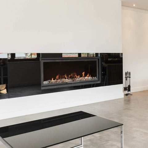 Indoor fireplace with 10 Pound Blended Reflective Fire Glass For Fire Pits And Fireplaces Half Inch Mixed Colored High Luster Rocks