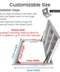 Installation guide for Heavy Duty Invisible Floor Hatch With Rock Solid Suction Grip for customizable size.