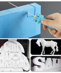 30W Foam Cutter Pen Kit With 12V Power Adapter, 10cm Hot Wire Styrofoam Cutter For Arts And Crafts, shaping blue foam block