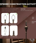 Diagram showing compatibility options for table lamps with harp support, part of Medium Square Tree Pattern Metal Lampshade For Table And Floor Lamps, 9 x 12 x 8.8 Inches, Spider Mount, Black Gold Finish, Harp Compatible, Durable Modern Home Decor product.