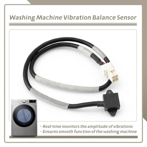 Washer Vibration Balance Sensor Replacement Part EBD48922806 For LG Front Loading Washers Works With No Fuss WM3600HVA WM4000HWA WM4200HBA Models Electronic Sensor Assembly Push Pull Type Wire Harness Connectors 100 Degrees Celsius, black wired sensor