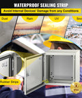 Rugged NEMA 4X Steel Enclosure 12 In By 12 In By 8 In Weatherproof IP66 Waterproof And Dustproof Electrical Box with sealing strip