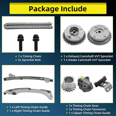 Toyota Timing Chain Kit 2.5L 2.7L For Camry 2010 To 2014 RAV4 2009 To 2011 Highlander 2009 To 2014 Venza 2009 To 2012