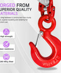 Four Leg Bridle Web Sling Five Foot Heavy Duty Lifting Strap 6600lbs Capacity With G80 Alloy Steel Grab Hooks close-up