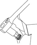 Lisle 62200 heater hose coupler remover tool installed on heater hose fitting