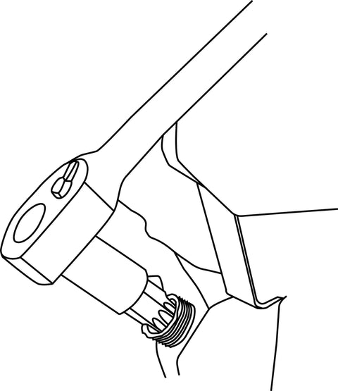 Lisle 62200 heater hose coupler remover tool installed on heater hose fitting