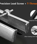 Precision lead screw and T-thread detail of Top Shelf Heavy Duty Chrome Vanadium Steel Two Jaw Bearing Puller and Adjustable Gear Splitter Separator.