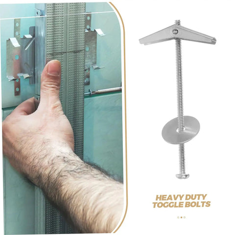Installing Heavy Duty Toggle Bolt Anchors Kit With Wing Nuts For Hollow Walls And Ceilings, Carbon Steel Drywall Fasteners