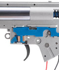 Side view of Complete 8mm Version 2 Gearbox For M4 Series AEG Airsoft With Rear Wired No Motor Reinforced Gearbox Shell Metal Bushings