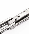 Close-up of All In One 36 In 1 Multitool Pliers With Replaceable Wire Cutters showing folding mechanism details.