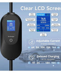 Portable Level Two EV Charger With Smart App Control For Easy Juice Ups On Any Ride Type Two And Sae J1772 Compatible with LCD.