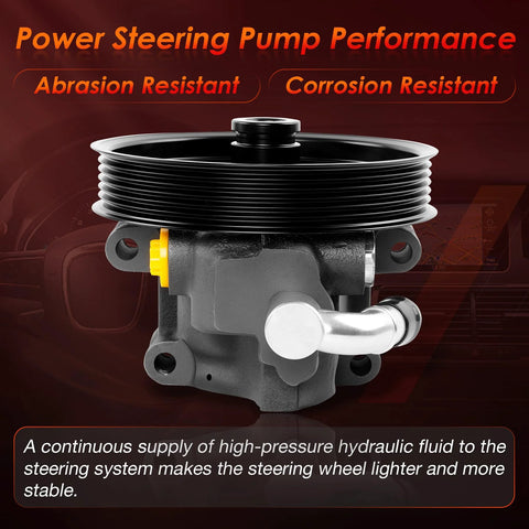 Beefy Steering Pump With Pulley Replacement For Ford F150 2004 2008 Expedition 2003 2006 Lincoln Mark LT 2006 2008 Navigator 2003 2006