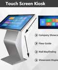 Commercial Grade Floor Standing Digital Signage Kiosk With 22 Inch LCD Touchscreen Display showcasing interactive features for malls.