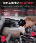 Straight Swap Engine Coolant Overflow Tank And Expansion Reservoir For Toyota Rav4 2004 To 2005 2.4L Replaces 603-289 164700P060 Oe Ready Quick Bolt-On Kit showing coolant tank and cap.