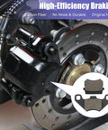Beefed Up Brake Master Cylinder With Caliper Pads Assembly for 196cc Coleman KT196 Go Kart 200GK Powersports Replacement Kit