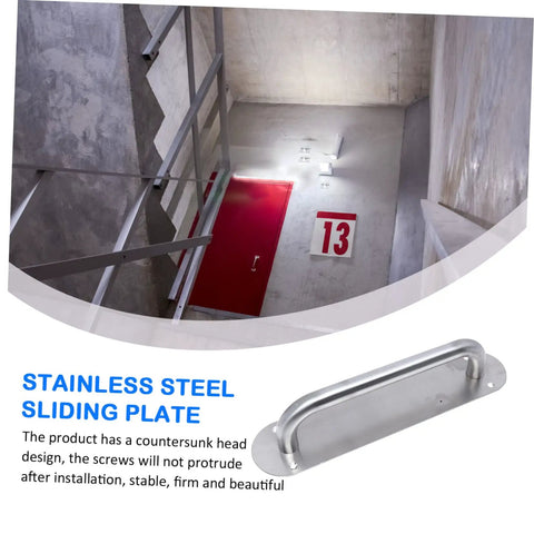 Premium No Fuss Heavy Duty Fire Door Handle With Slick Stainless Steel Pull Plate And Rock Solid Grip For Commercial Push Pull Wood Doors Easy Mount Long Lasting Finish