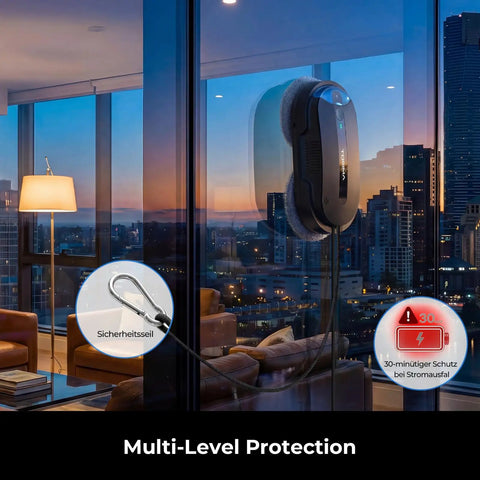 X1 Window Cleaning Robot With Dual Direction Auto Spray Smart Navigation Triple Safety System Remote Control working on glass