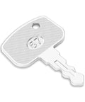 Single ignition key from Ten Pack Ignition Keys For Kubota Tractors And Loaders PL501-68920 Fits RTV900 RTV500 BX1850 SVL90 SVL75