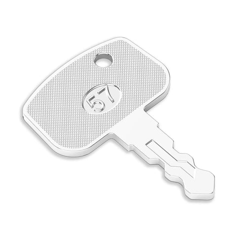 Single ignition key from Ten Pack Ignition Keys For Kubota Tractors And Loaders PL501-68920 Fits RTV900 RTV500 BX1850 SVL90 SVL75