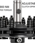 Rugged 1 3/8 Inch PTO Slip Clutch For Farm Tractors, Adjustable Carburized Steel with 900 Nm rated torque clutch springs.