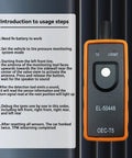 No Fuss Slick TPMS Relearn Tool And Tire Pressure Sensor Reset Adapter Compatible With Most GM Vehicles EL50448 with usage instructions.