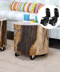 Two Pack 2 Inch Universal Silent Swivel Plate Casters For Furniture Cabinets And Drawers Quiet Smooth Rolling Replacement Small Plastic Wheels for log table