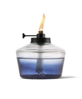 6.25 Inch Adjustable Flame Penta Glass Votive Tabletop Torch For Cozy Patio Vibes Watercolor Blue Outdoor Lighting Twist To Lower Or Raise Flame Long Lasting Burn Time Ideal For Garden Parties