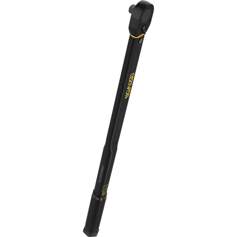 Half-Inch Drive Click Torque Wrench With 25-250 Ft-Lb Range And 33.9-338.9 Nm, Heavy-Duty Chrome Vanadium Gear Head visible