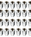 24 Pack Silver Chrome Lug Nuts That Rock Your Wheels, Heavy Duty Steel Thread Repair Kit For Trucks And Cars, Tough High Strength Screws Built To Last Without The Hassle Of Custom Fitting, 24 silver chrome lug nuts