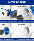 How to use tutorial for Four Size PVC Pipe Reamer Kit With Four Blades For No Fuss Pipe Prep Fits SCH40 Pipes 1/2 Inch Drill Compatible