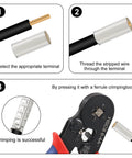 Insulated Copper Wire Ferrule Kit With Silver Plated Crimp Terminals And Sleeves, 166 Pieces In Eight AWG Sizes in use