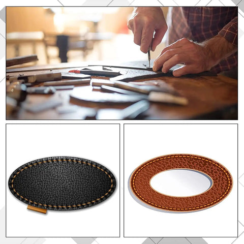 Elliptical Leather Punch Tool Set With Cutting Dies For Hole Punching High Carbon Steel DIY Leather Craft Kit Eight Oval Die Shapes