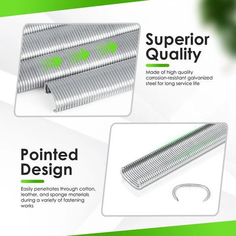 Top Shelf Galvanized Hog Rings 15 Gauge Three Quarter Inch Crown 1000 Piece Pack showing durable galvanized steel design for fastening.