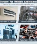 Heavy Duty 4.5 Cfm Single Stage Vacuum Pump For Hvac And Automotive Ac Repair used in household AC service, refrigeration maintenance, and vacuum applications.