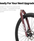 Adult 500W Class 2 Electric Gravel Bike With Legit 48V 705Wh Range And Fly 12 Speed Setup, front fork detail and flat mount brakes.