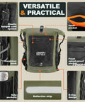 Waterproof Dry Bag Backpack 35L 55L 85L Heavy Duty Roll Top with pockets and bungee system for versatile wet adventures.