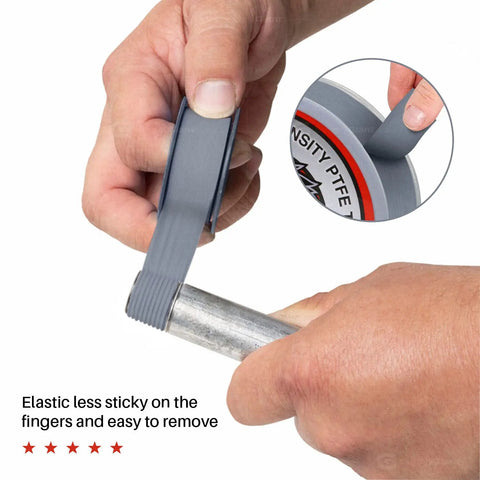 PTFE Thread Seal Tape For Plumbers Gray One Half Inch By Five Hundred Twenty Inch Pack Of Five Rolls applied on pipe threads