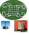 Heavy Duty Cargo Lifting Net And Industrial Hoist Sling Built Tough To Haul Freight Fast With Rock Solid Two Ton Capacity At Three By Three Meters, 3x3M cargo lifting net with looped handles, durable polyester for freight lifting.