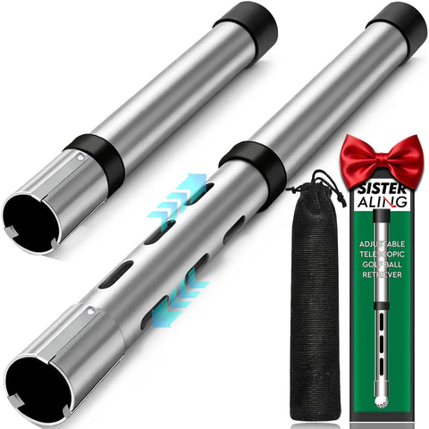 Telescopic Golf Ball Retriever Tube With Adjustable Aluminum Alloy Build Lightweight Ball Picker Portable Collector With Storage Bag