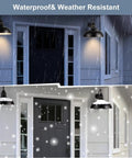 Dusk To Dawn Outdoor Barn Light 20 Inch Dome Exterior Fixture With No Fuss Auto Sensor, black finish, in rain and snow settings
