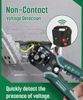 Self Adjusting Wire Stripper With Non Contact Voltage Detection 4 In 1 Automatic Wire Stripping Tool detects voltage in outlet box