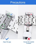 6-Piece Watch Band Link Remover Tool Kit With Spring Bar Tool And Replacement Pins showing correct and incorrect alignment
