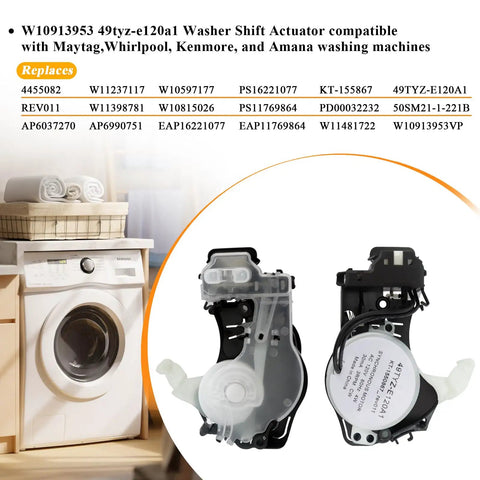 Upgraded 49tyz-e120a1 Washer Shift Actuator Replacement For Whirlpool Kenmore Washing Machines Durable Thick Material